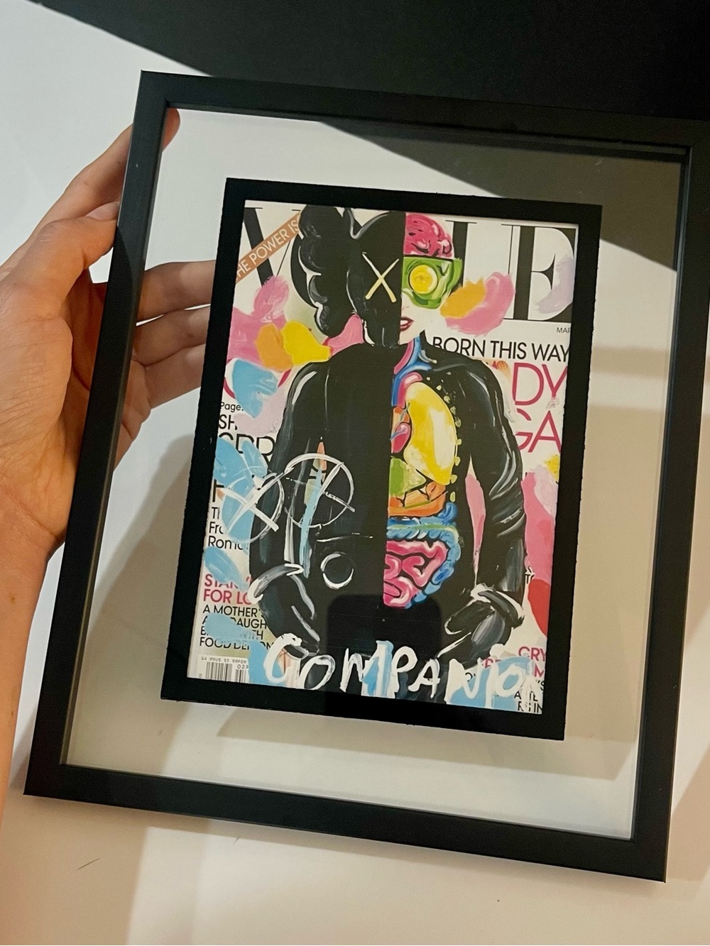 Inspired by KAWS × Vogue Lady Gaga “Born This Way” Companion Print – Framed